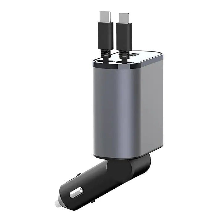 Incarcator auto Super Fast Charge cablu retractabil USB-C  4 în 1 120W [6]