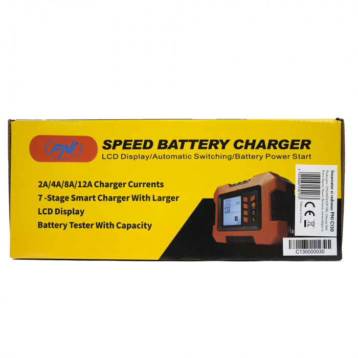 Incarcator si redresor PNI C130 pentru acumulatori auto, intrare 230V, iesire 6V/12V 2A 4A 8A 12A, iesire 24V 1A 2A 4A 6A, 2 porturi USB [8]