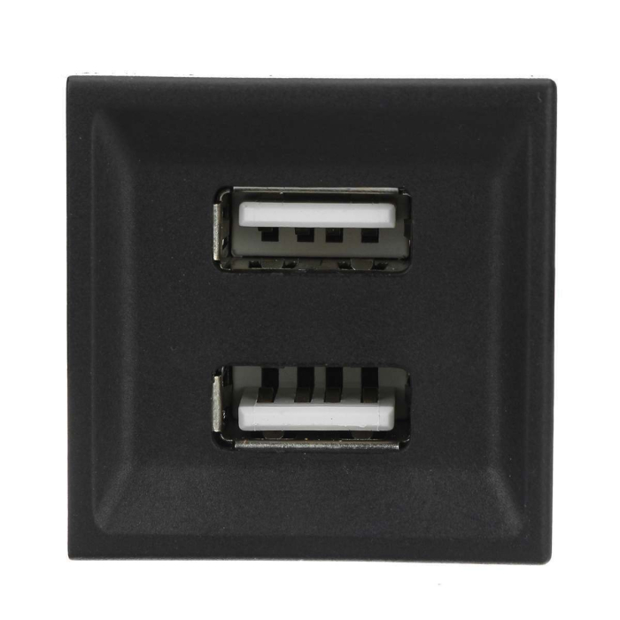 Incarcator USB dublu cu iluminare LED albastra pentru montaj dedicat Volkswagen Transporter / Caravelle T5 (2003 - 2009) [4]