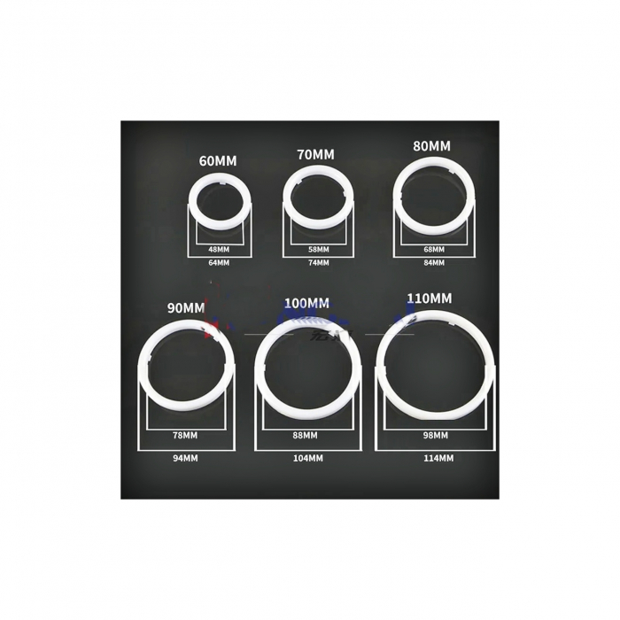 Inele angel eyes LED COB 12V waterproof -culoare Alb Diametru: 110mm [2]