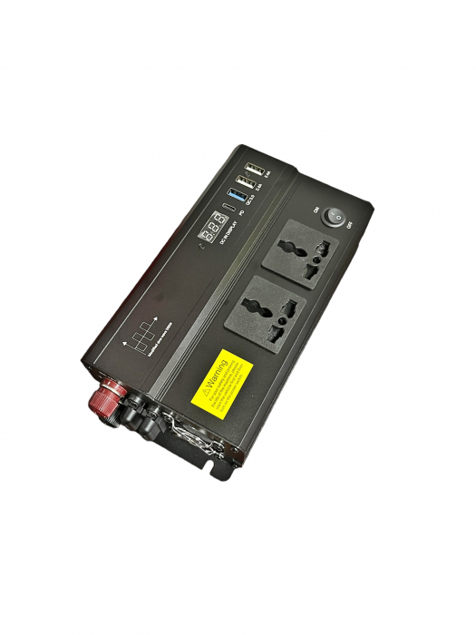 Invertor 1000W 24V-220V PREMIUM  (Dimensiune: 230x105x65mm) [3]