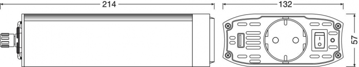 INVERTOR DE TENSIUNE 12V 500W CU IESIRE USB OSRAM [3]