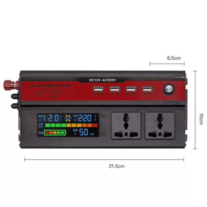 Invertor de tensiune de la 12V la 220V 5000W cu afișaj digital [10]