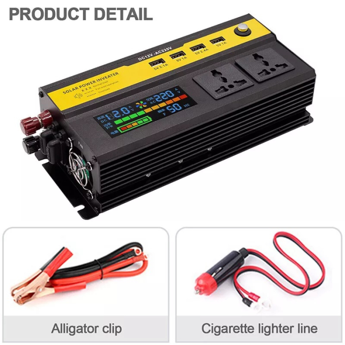 Invertor de tensiune de la 12V la 220V 5000W cu afișaj digital [5]