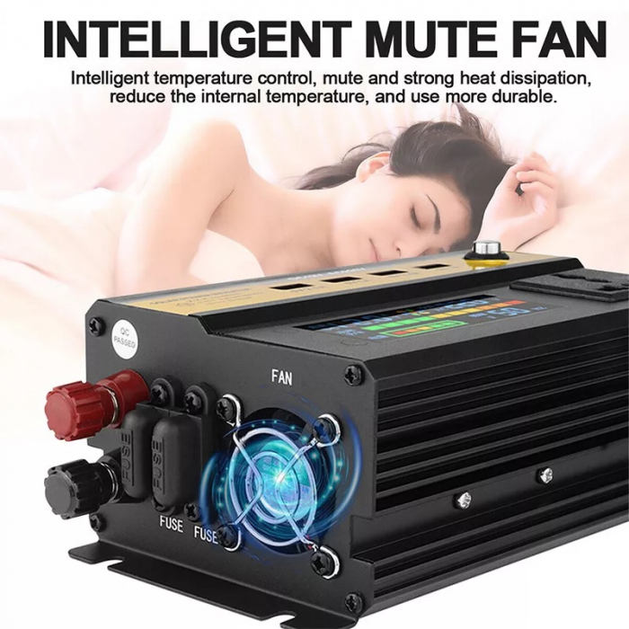 Invertor de tensiune de la 12V la 220V 5000W cu afișaj digital [4]