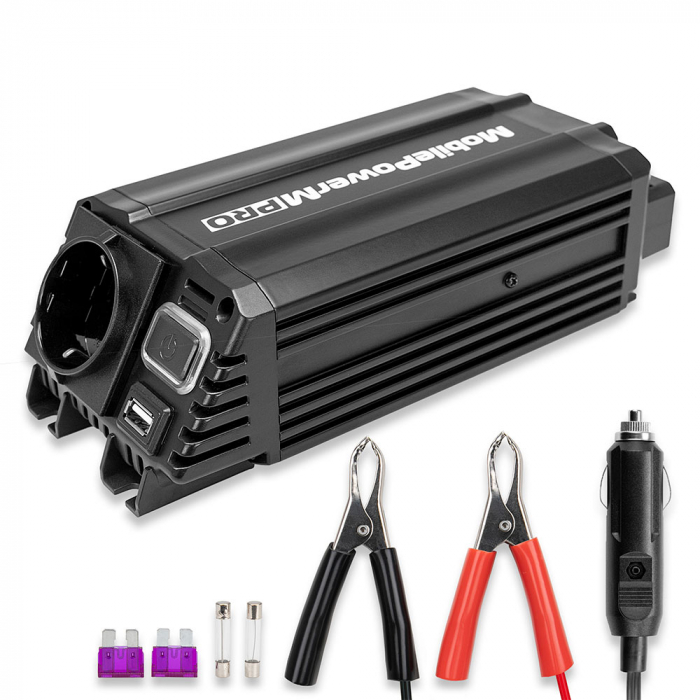 Invertor De Tensiune Heyner Premium M Pro 300-600W Alimentare 12V Iesire 230V Cu Usb [1]