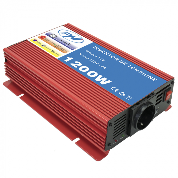 INVERTOR DE TENSIUNE PNI L1200W ALIMENTARE 12V IESIRE 230V [2]