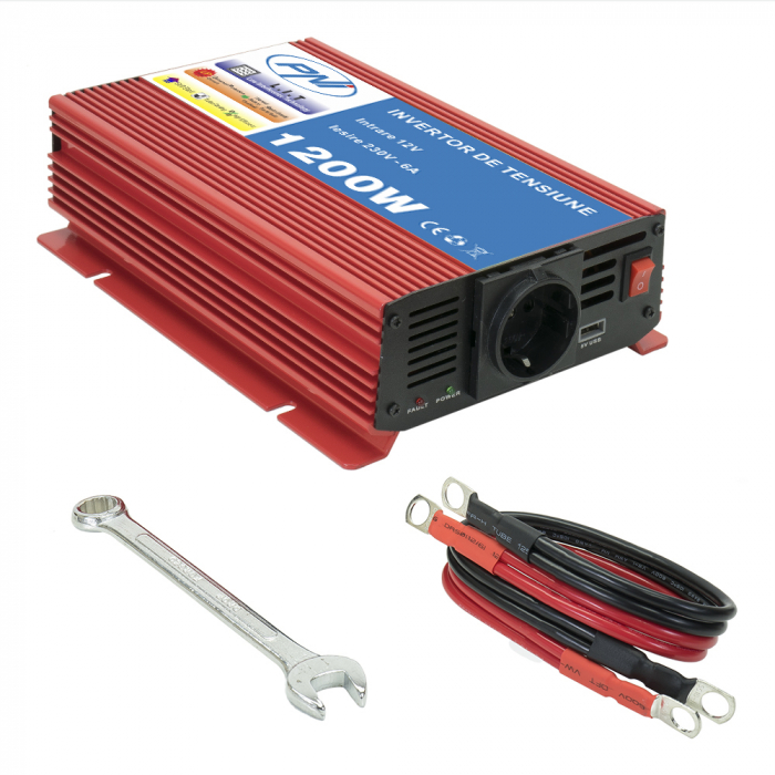 INVERTOR DE TENSIUNE PNI L1200W ALIMENTARE 12V IESIRE 230V [5]