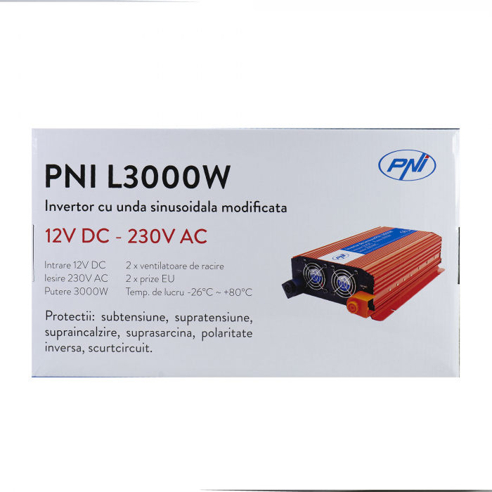 Invertor de tensiune PNI L3000W alimentare 12V iesire 230V [2]