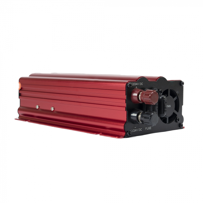 Invertor de tensiune PNI L650W alimentare duala 12V/24V, iesire 230V, 500W, sinus modificat, mufa USB 5V 500mAh, cu clesti alimentare si mufa de bricheta inclusa [10]