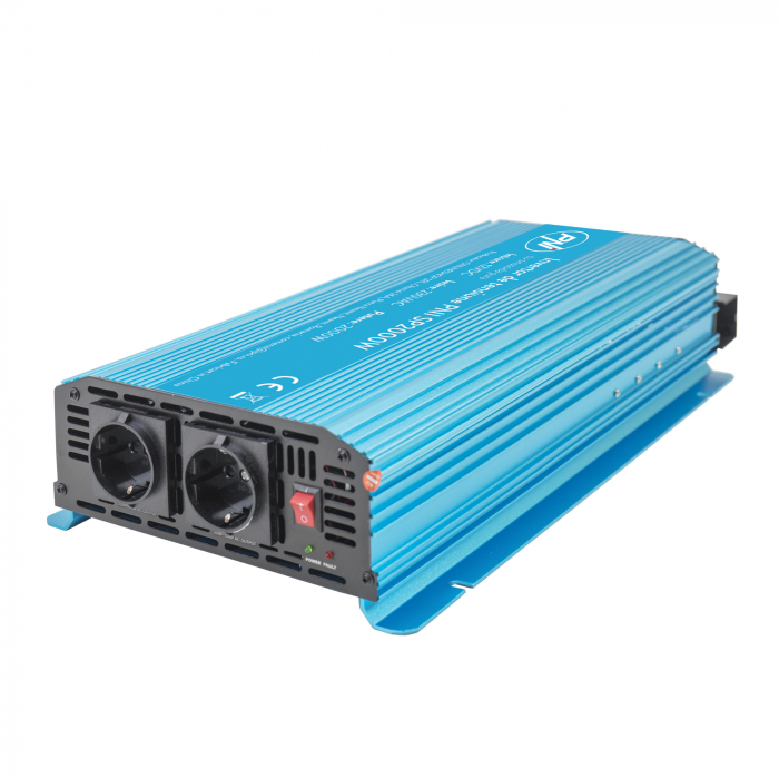 Invertor de tensiune PNI SP2000W cu sinusoida pura, intrare 12V DC, iesire 230V AC, putere 2000W [2]