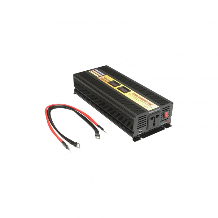 Invertor tensiune 12V-220V 2000W LCD cu USB Breckner Germany Cod: BK77003 [1]