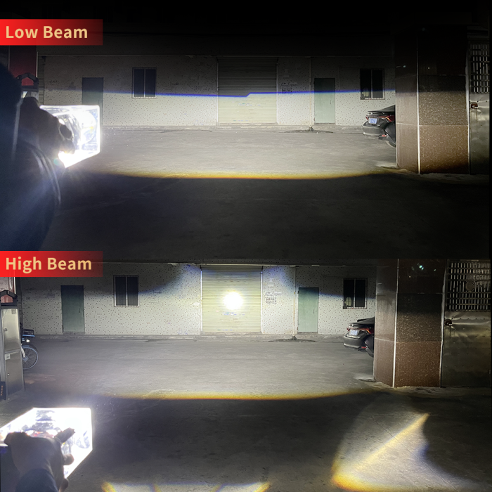 Kit 2x Lupe Bi-Led 3″ Faza scurta/Faza lunga, cu LASER, P91 Seria, 156W, 6500K, 8000lm, 12V [5]