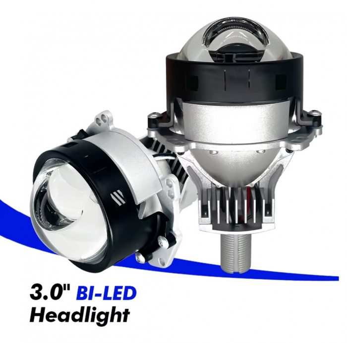 Kit  Lupe Bi-Led 3″ Fază scurtă/Fază lungă, P20 Seria, 90W, 6500K, 6500lm, IP68, 9-16V DC [4]