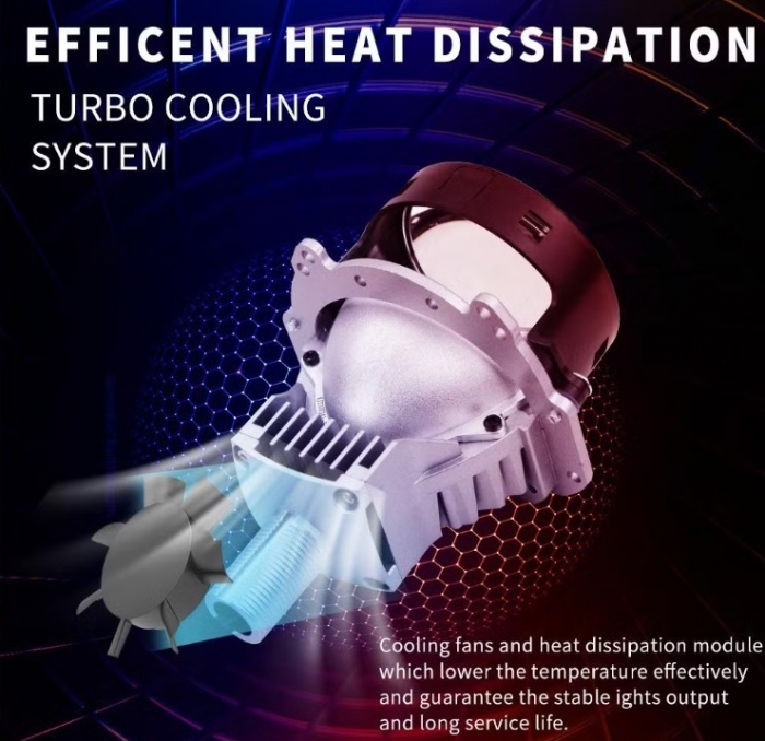 Kit  Lupe Bi-Led 3″ Fază scurtă/Fază lungă, P20 Seria, 90W, 6500K, 6500lm, IP68, 9-16V DC [10]