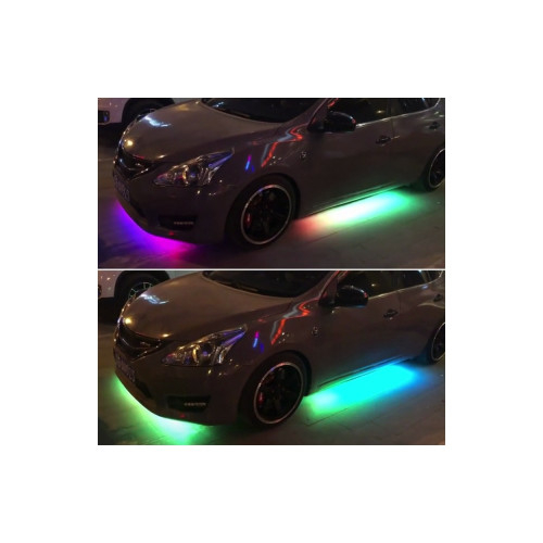 Kit banda LED RGB Digital cu aplicatie BTT sub masina 12V [5]
