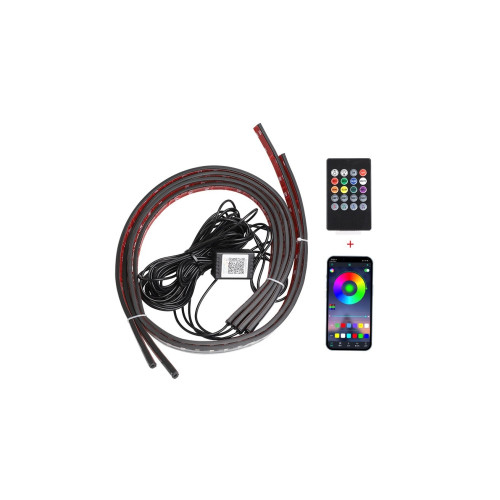 Kit banda LED RGB Digital cu aplicatie BTT sub masina 12V [1]