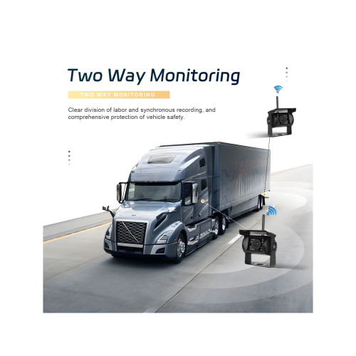 Kit camera wireless fata spate 1080P cu monitor 7 inch night vision IP68 BSD [6]