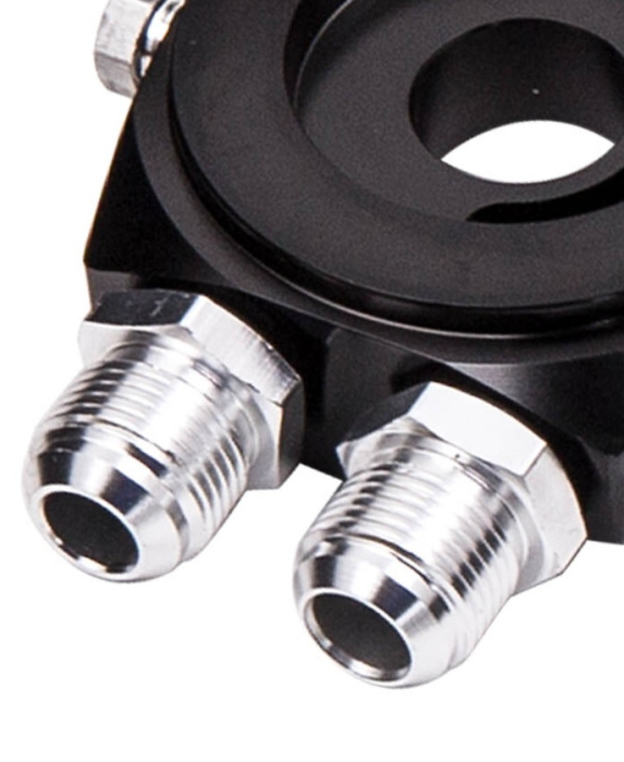 Kit complet radiator ulei universal din aluminiu, 13 randuri, 330 x 50 x 95 mm, AN10 37°, cu furtunuri si adaptor pentru filtru de ulei, negru [6]