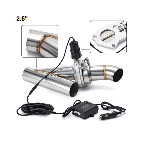 Kit cut off valve V evacuare auto cu telecomanda si colier V-band 63 mm inox [3]