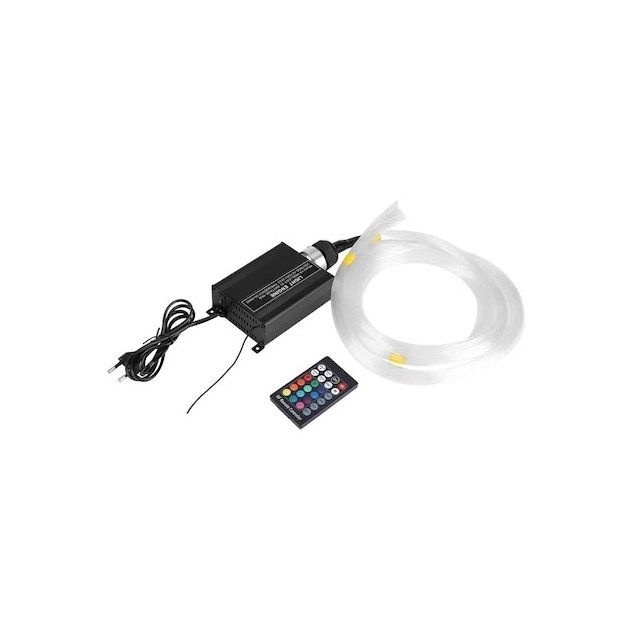 Kit fibra optica plafon instelat LED RGB cu telecomanda si sursa de alimentare 0,75mm 295 fire 3 metri 12V Cod: HH-2953 [1]