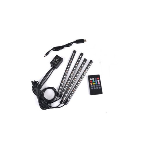 Kit interior LED 12 SMD RGB cu telecomanda si aplicatie BTT 22cm [3]