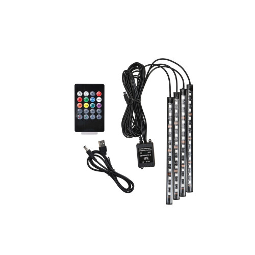 Kit interior LED 12 SMD RGB cu telecomanda si aplicatie BTT 22cm [1]