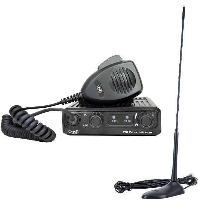 Kit Statie radio CB PNI Escort HP 2020 un singur canal 22 cu antena CB PNI Extra 45 cu magnet [1]