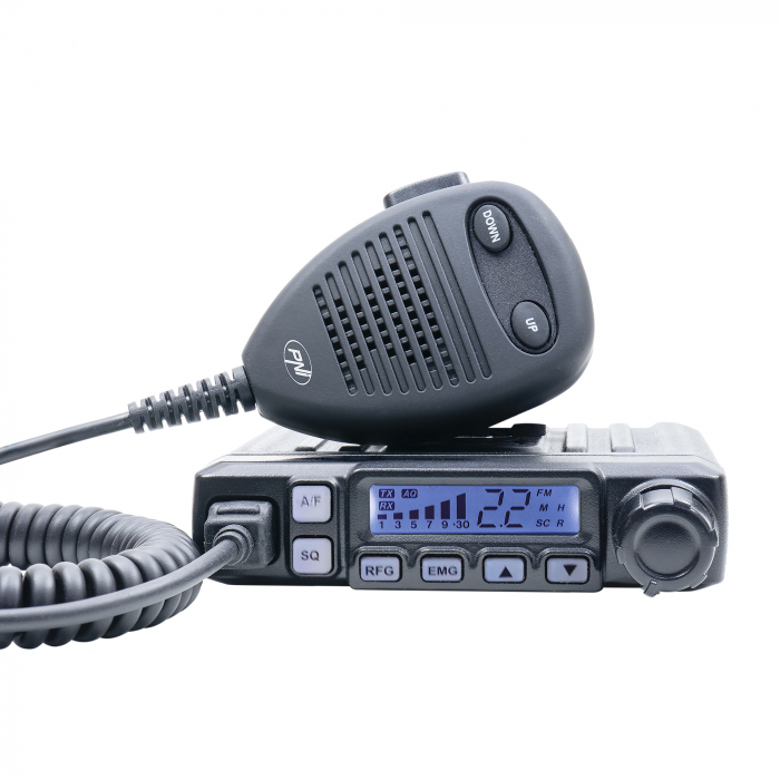 Kit statie radio CB PNI Escort HP 7120 ASQ, RF Gain, 4W, 12V si antena CB PNI Extra 48 cu magnet inclus, 45cm, SWR 1.0 AM/FM comutati doar in banda EU [12]