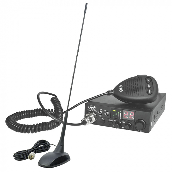 Kit Statie radio CB PNI ESCORT HP 8000L ASQ + Antena CB PNI Extra 48 cu magnet [4]