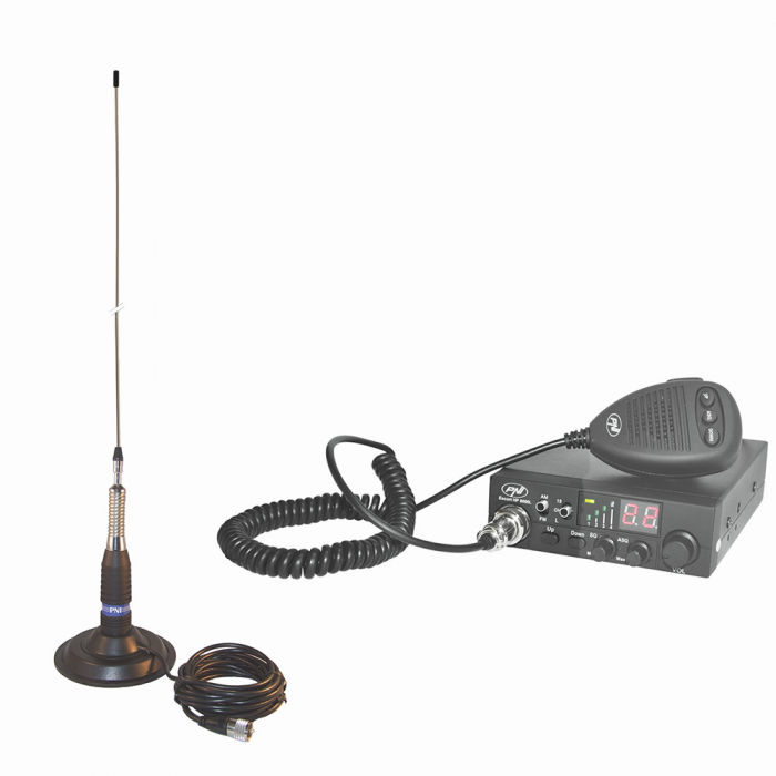 Kit Statie radio CB PNI ESCORT HP 8000L ASQ + Antena CB PNI ML160 cu magnet [1]