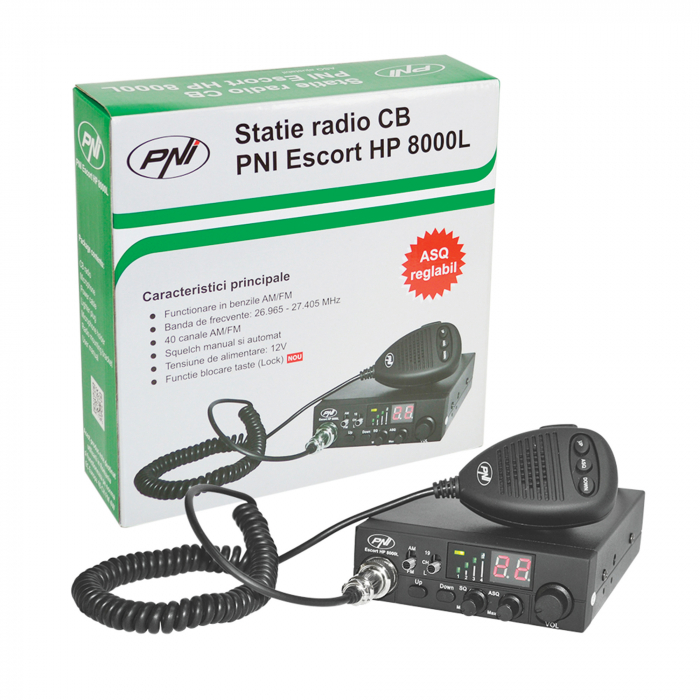 Kit Statie radio CB PNI Escort HP 8000L ASQ + Antena CB PNI S75 cu cablu si montura fixa [5]