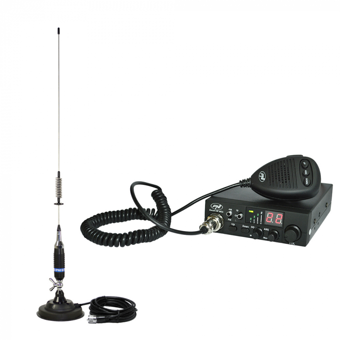 Kit Statie radio CB PNI ESCORT HP 8024 ASQ + Antena CB PNI S75 cu magnet [1]