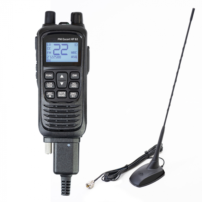 Kit Statie radio CB portabila PNI Escort HP 82, multi standard, 4W, 12V, AM-FM cu antena CB PNI Extra 48 [1]