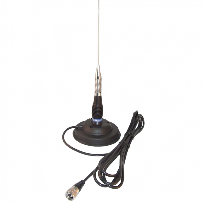 Kit Statie radio CB portabila PNI Escort HP 82, multi standard, 4W, 12V, AM-FM cu antena CB PNI ML100 cu magnet [3]