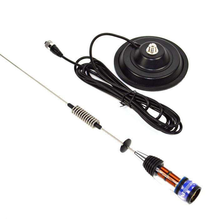Kit Statie radio CB portabila PNI Escort HP 82, multi standard, 4W, 12V, AM-FM cu antena CB PNI ML70 cu magnet [2]