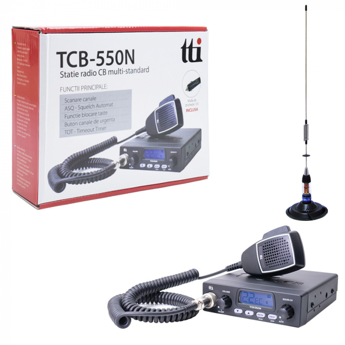 Kit Statie radio CB TTi TCB-550 + Antena PNI ML70 [4]