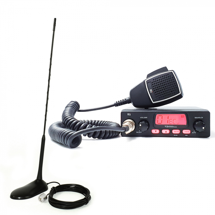 Kit Statie radio CB TTi TCB-550 EVO + Antena PNI Extra 45 [1]