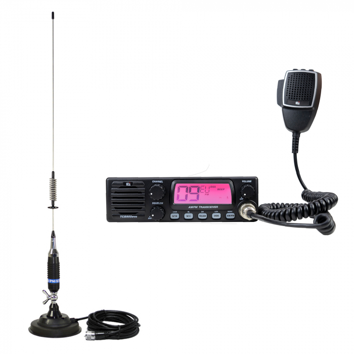 Kit Statie radio CB TTi TCB-900 EVO + Antena CB PNI S75 cu magnet [1]