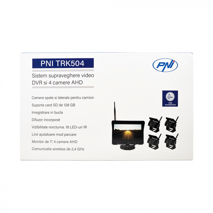 Kit supraveghere video wireless PNI TRK504 pentru camion DVR cu monitor LCD si 4 camere [13]