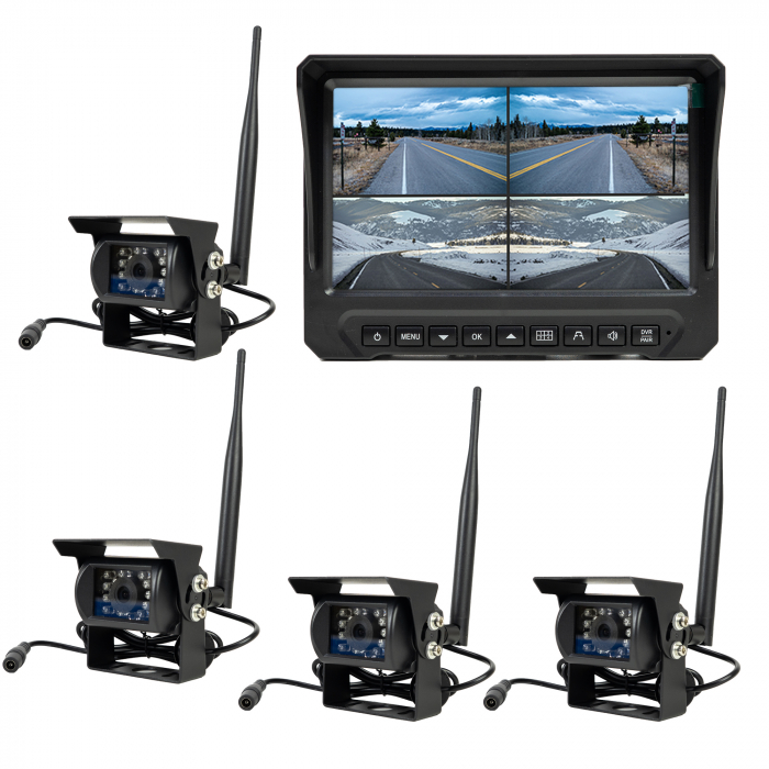 Kit supraveghere video wireless PNI TRK504 pentru camion DVR cu monitor LCD si 4 camere [4]