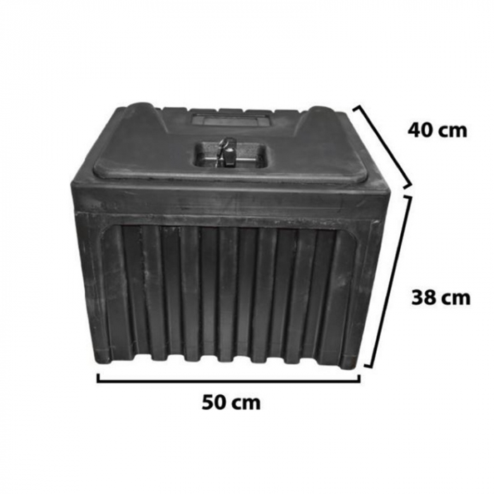 Lada pentru scule din plastic negru 380x400x500 mm [2]