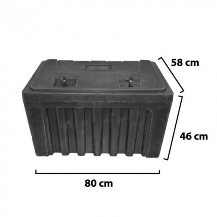 Lada pentru scule din plastic negru 460x580x800 mm [2]