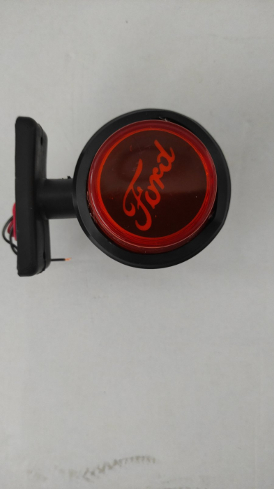 Lampă gabarit roșu-chihlimbar, scurtă, "vechea școală" LED NEON cu logo FO 12-24V [9]