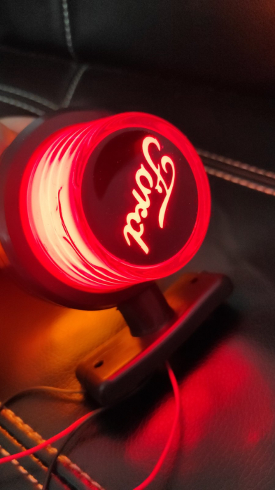 Lampă gabarit roșu-chihlimbar, scurtă, "vechea școală" LED NEON cu logo FO 12-24V [2]
