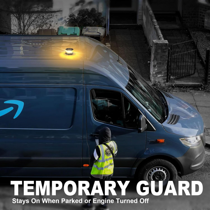 Girofar LED Wireless fără fir, cu baterie reîncărcabilă și magnet, 12V - 24V, pentru asistență rutieră, platforme, tehnică agricolă și altele [5]