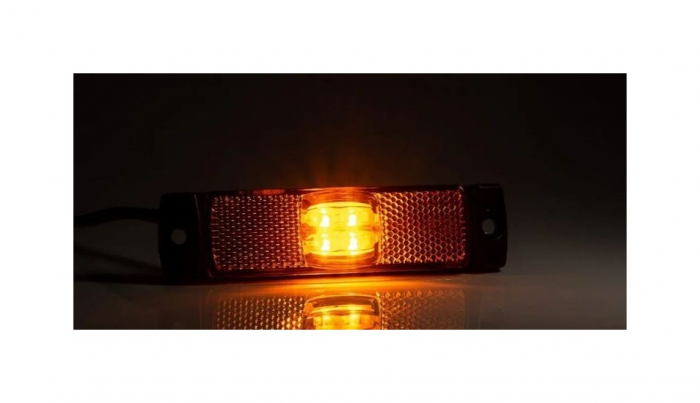 Lampa gabarit 100x32, LED, galbena, cu suport urechi, 12-36V, Fristom [3]