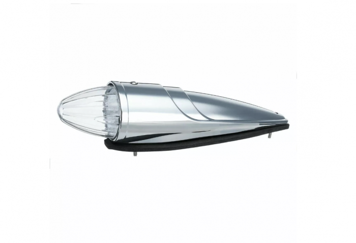 Lampa Gabarit 17 LED Alb cu ramă cromată și garnitură din cauciuc 12-24V [4]