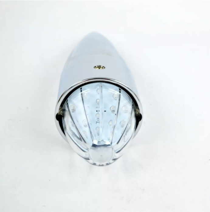 Lampa Gabarit 17 LED Alb cu ramă cromată și garnitură din cauciuc 12-24V [2]