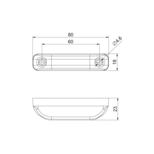Lampa gabarit 80x18 LED, galbena, 12-30V, [4]